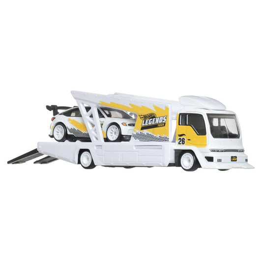 Hot Wheels Car Culture Team Transport Legend 24 Honda Civic Type R 1:64 Scale Car & Transport Vehicle for Race Fans & Toy Car Collectors