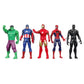 Marvel 6 Inch Super Heroes Iron Man, Spider-Man, Captain America, Hulk, Black Panther Action Figure, Pack Of 5