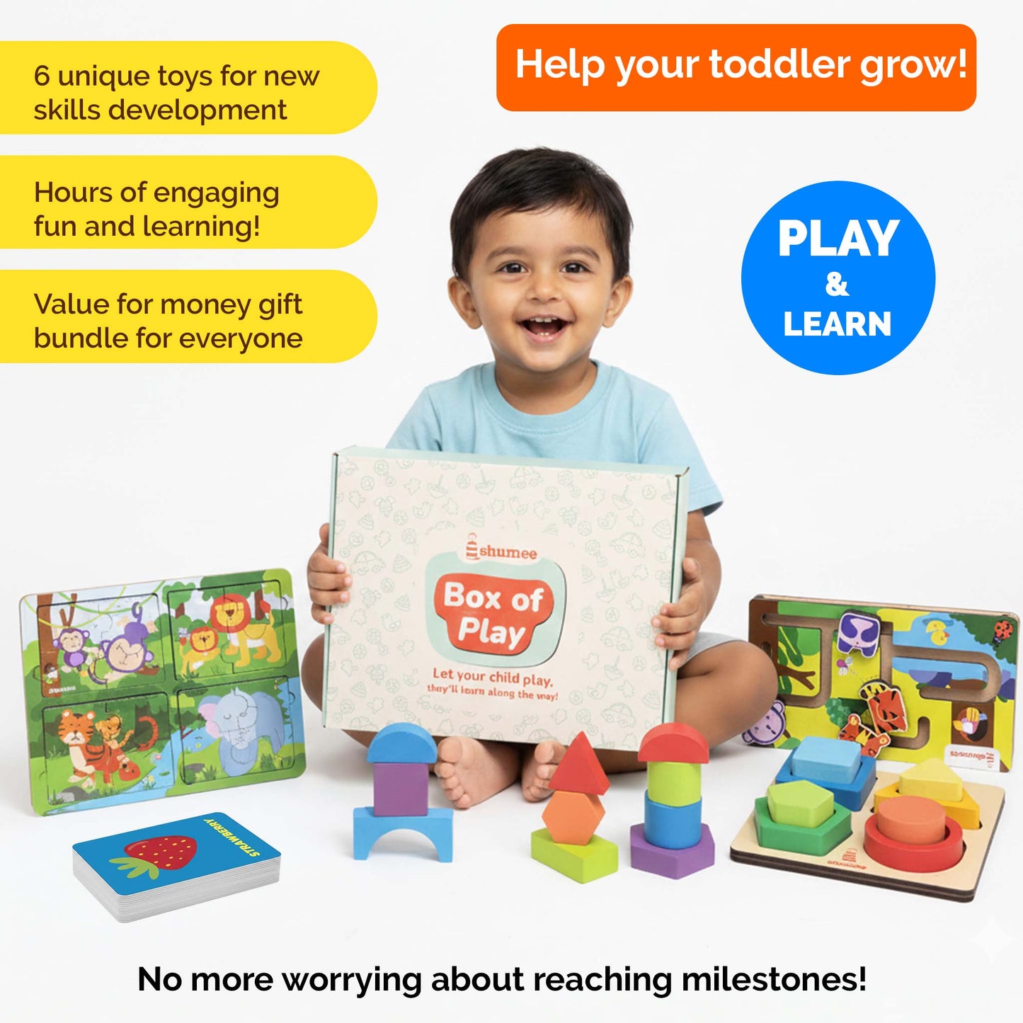All-in-1 Toddler Jungle Play Gift Box – Wooden Toys (2+ Years)