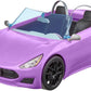 Barbie 11.5 inch Blonde and 2-Seater Purple Convertible Car with Rolling Wheels Car For Ages 3+