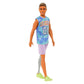Barbie Ken Fashionistas with Prosthetic Leg Wearing Los Angeles Jersey and Purple Shorts with Sneakers #212 for Kids Ages 3+