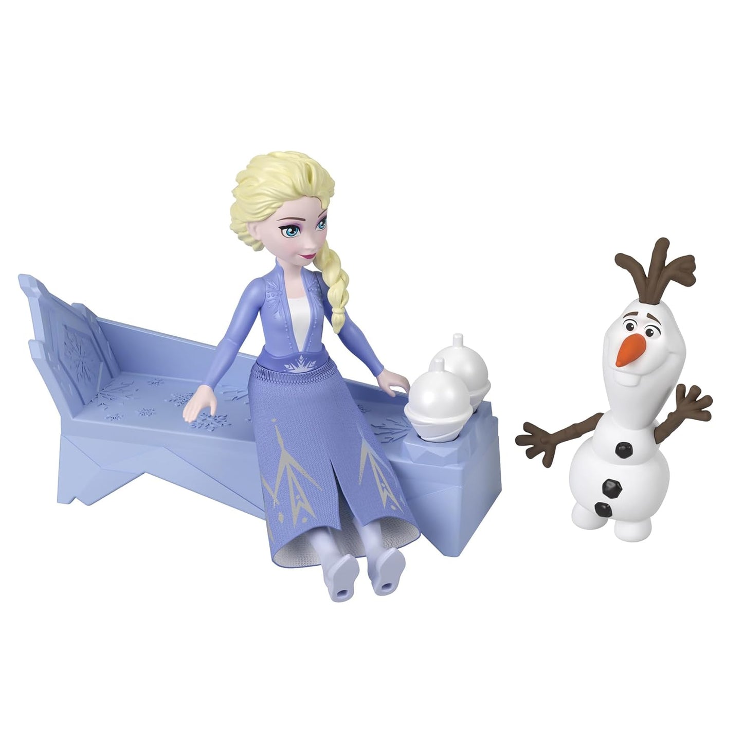 Disney Frozen Elsa Small Doll with Olaf & Bruni Character Friends, Furniture and Play Pieces Inspired by Disney Frozen Movie