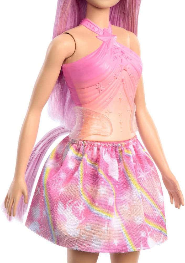 Barbie Unicorn Doll With Pink Hair, Ombre Outfit And Unicorn Accessories For Kids Ages 3+