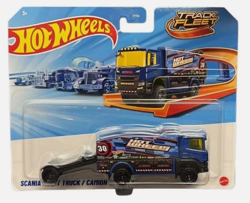 Hot Wheels Track Fleet Scania Rally Truck for Ages 3 Years and Up