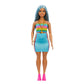Barbie Fashionistas 65th Anniversary Doll #219 with Long Blue Hair Wears Rainbow Top & Teal Skirt for Ages 3 Years & Up
