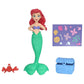 Disney Princess Toys, Ariel Mermaid Small Doll with Sebastian Figure, Treasure Chest Accessory & Stickers, Inspired by The Little Mermaid