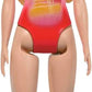 Barbie Beach Doll With Blond Hair Wearing Pink Palm Tree-Print Swimsuit For Kids Ages 3+