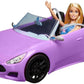 Barbie 11.5 inch Blonde and 2-Seater Purple Convertible Car with Rolling Wheels Car For Ages 3+