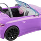 Barbie 11.5 inch Blonde and 2-Seater Purple Convertible Car with Rolling Wheels Car For Ages 3+