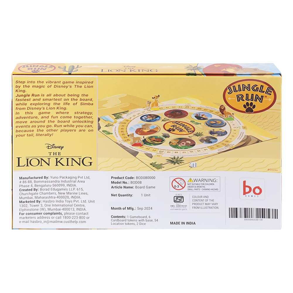 BO Games Circle of Life The Lion King Board Game | Relive The Life of Simba in This Board Game for Kids | Ages 5 and Up