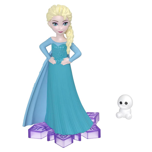 Disney Frozen Toys, Elsa Small Doll with Snowgie Figure, Customizable Snowflake Accessory & Stickers, Inspired by Disney Movie