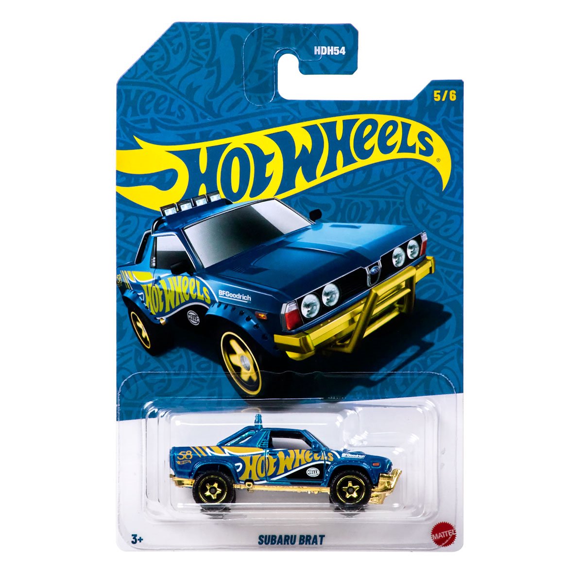 Hot Wheels 58th Anniversary Pearl & Chrome 2026 Blue-Gold Subaru Brat Diecast Car