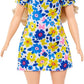Barbie Fashionistas Doll with Down Syndrome Wearing Floral Dress #208 for Kids Ages 3+ (HJT05)