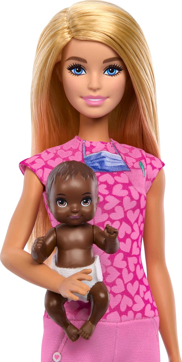 Barbie Baby Doctor Playset With Brunette Fashion Doll, 1 Baby Doll And Accessories For Kids Ages 3+