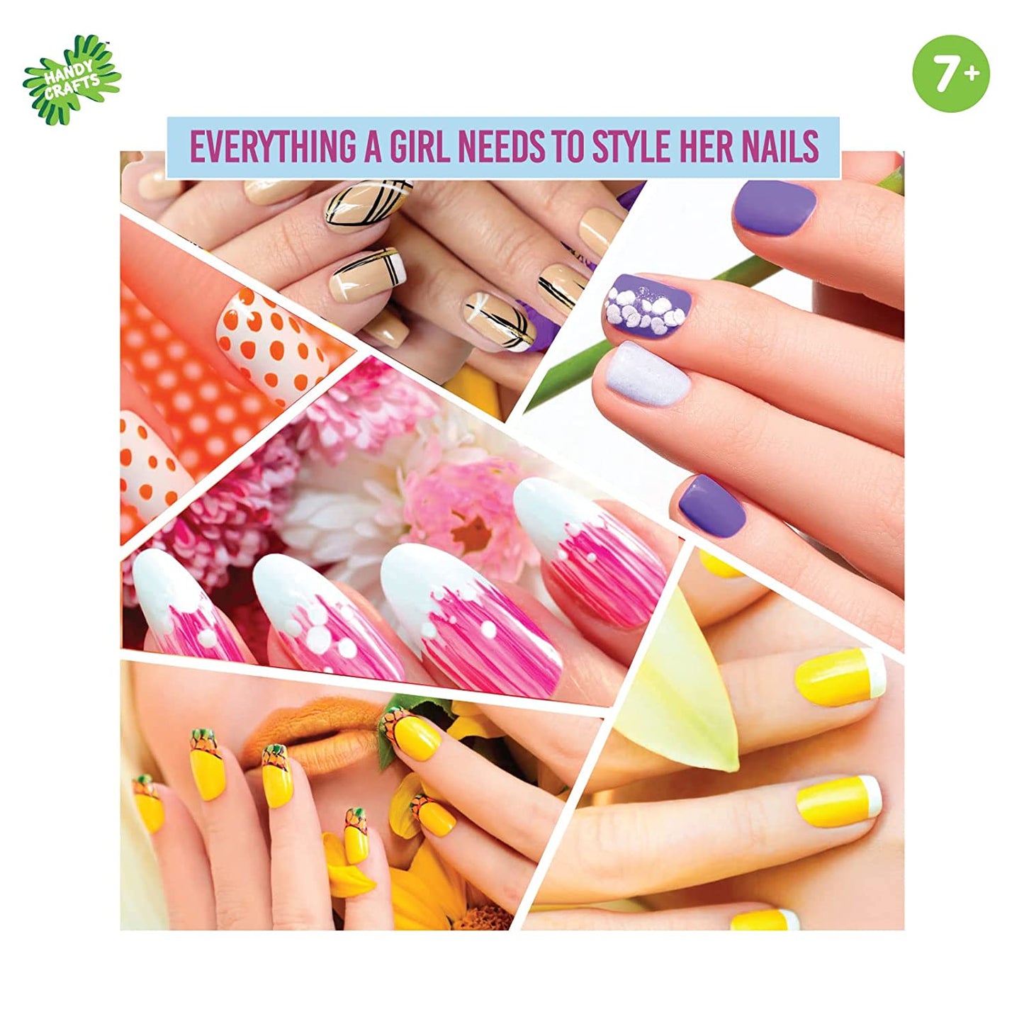 Funskool Handycrafts Nail Design Studio DIY Activity Kit for Girls Ages 7 and Above