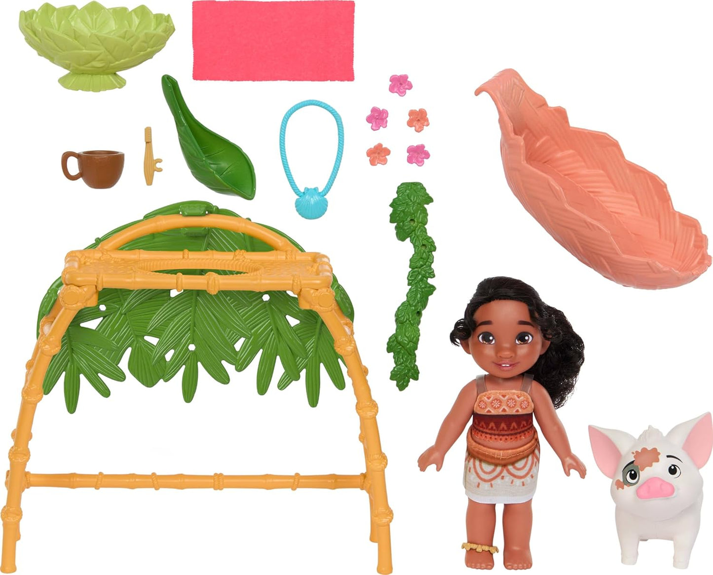 Disney Moana 2 Simea & Pua Bathtime Fun Playset, Fashion Doll & 10+ Accessories, Inspired By The Movie