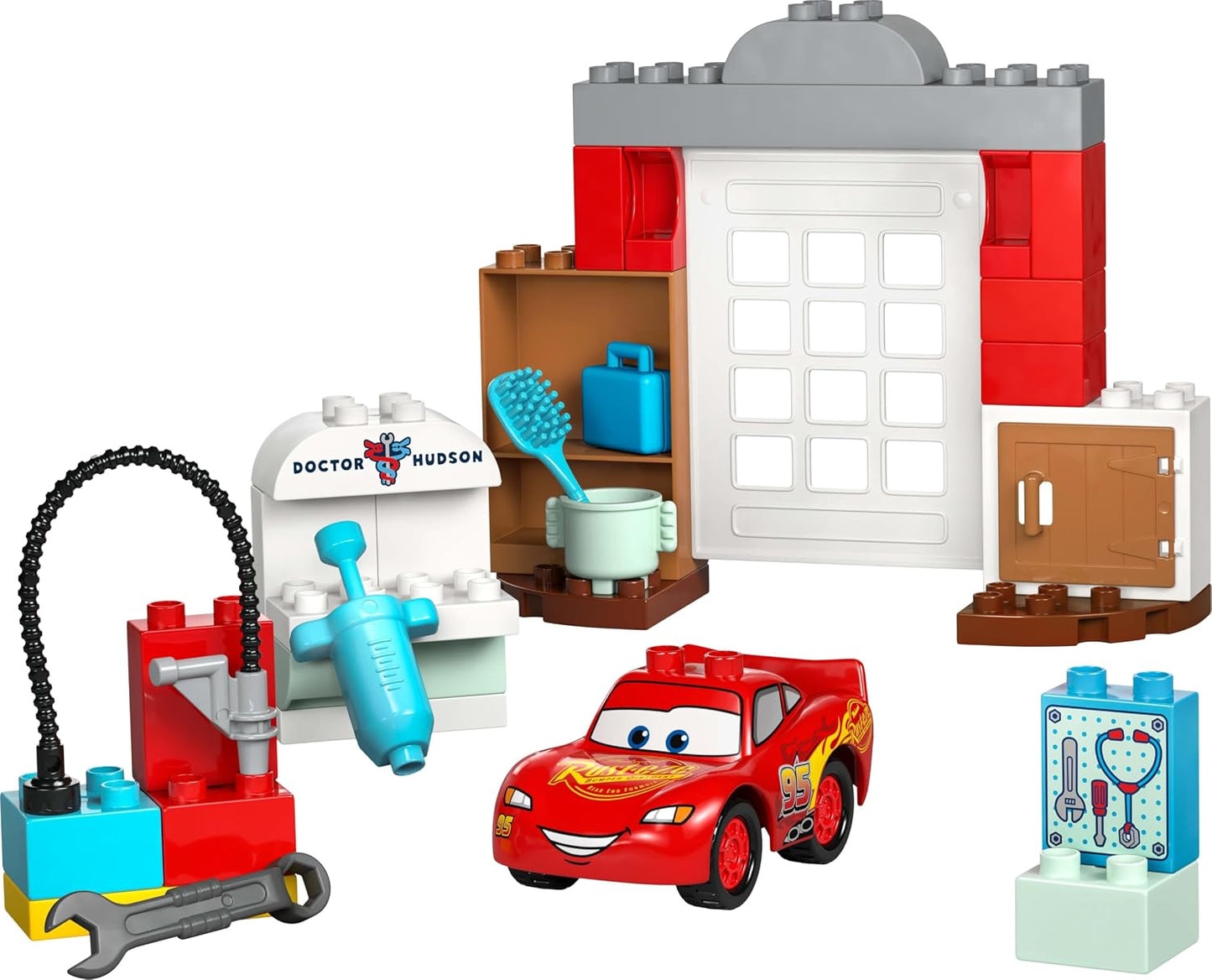 LEGO DUPLO Disney and Pixar Cars McQueen’s Visit to Doc’s Garage Building Kit For Ages 2+ Years