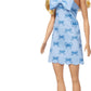 Barbie Fashionistas Doll #237 in Blue Bow Halter Dress, Blonde Ponytail With Bow Accessory for Kids Ages 3+