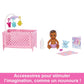 Barbie Skipper Babysitters Crib Playset With Latina Friend Doll, Baby Doll with Sleepy Eyes, Furniture and Themed Accessories For Kids Ages 3 Years & Up
