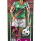 Barbie Soccer Doll, Brunette Ponytail, Colorful 16 Uniform, Soccer Ball, Cleats, Tall Socks, Great Sports for Ages 3+