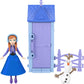 Disney Frozen Anna or Elsa Playset with 5 Surprises Including Small Doll, Tower & 3-4 Arendelle Village Accessories (Characters May Vary)