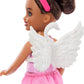 Barbie Toys, Chelsea Doll & Accessories Ballerina Set, Career Brunette Small Doll with 5 Dance-Themed Pieces Including Swan Wings