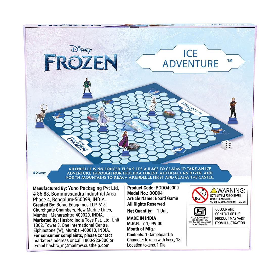 BO Games Ice Adventure Frozen Board Game | Race to Claim The Castle Game for Kids | Ages 3 and Up