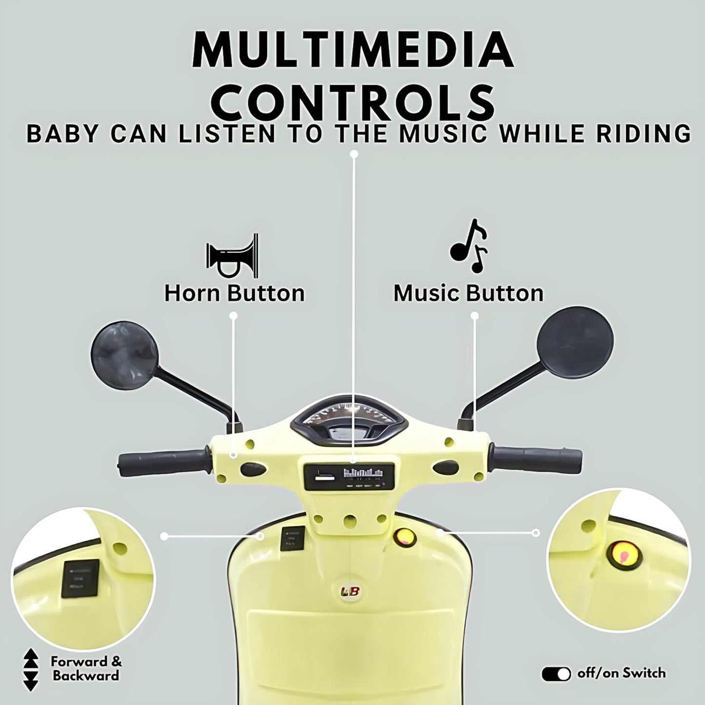 Vespa Battery Operated Ride on Bike ( CB - 321 )