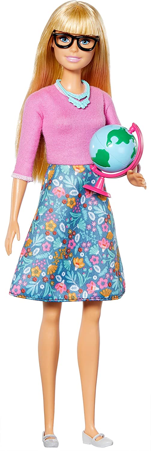 Barbie Blonde Hair Teacher Doll with Accessories for Kids Ages 3+