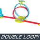 Hot Wheels Neon Speeders Track Set, Laser Stunt Slamway with 1 Hot Wheels Car, Tri-Colored Track, Connects to Other Sets, Easy Storage for Kids Ages 5+