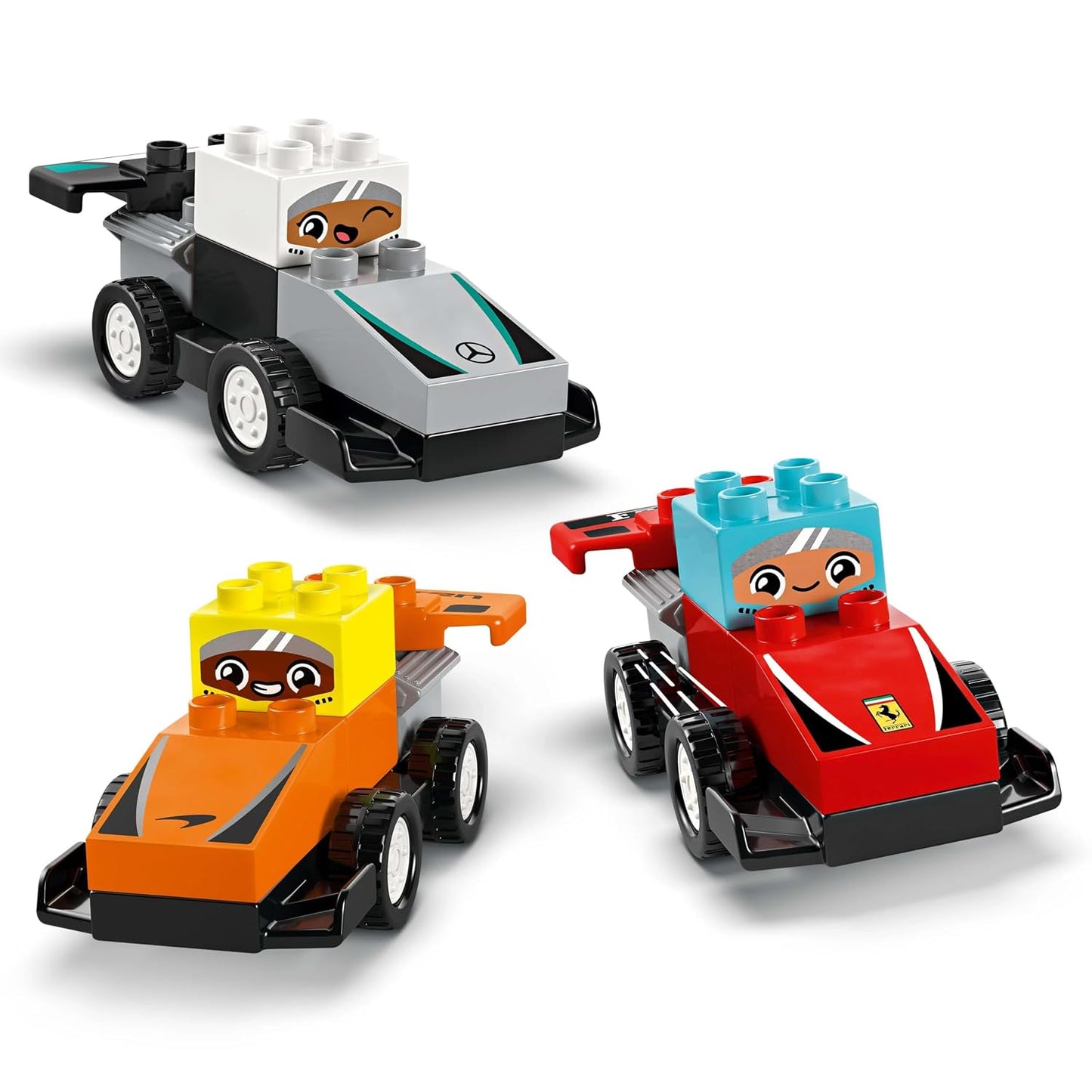 LEGO DUPLO Town F1 Team Race Cars & Drivers Building Kit For Ages 2+ Years