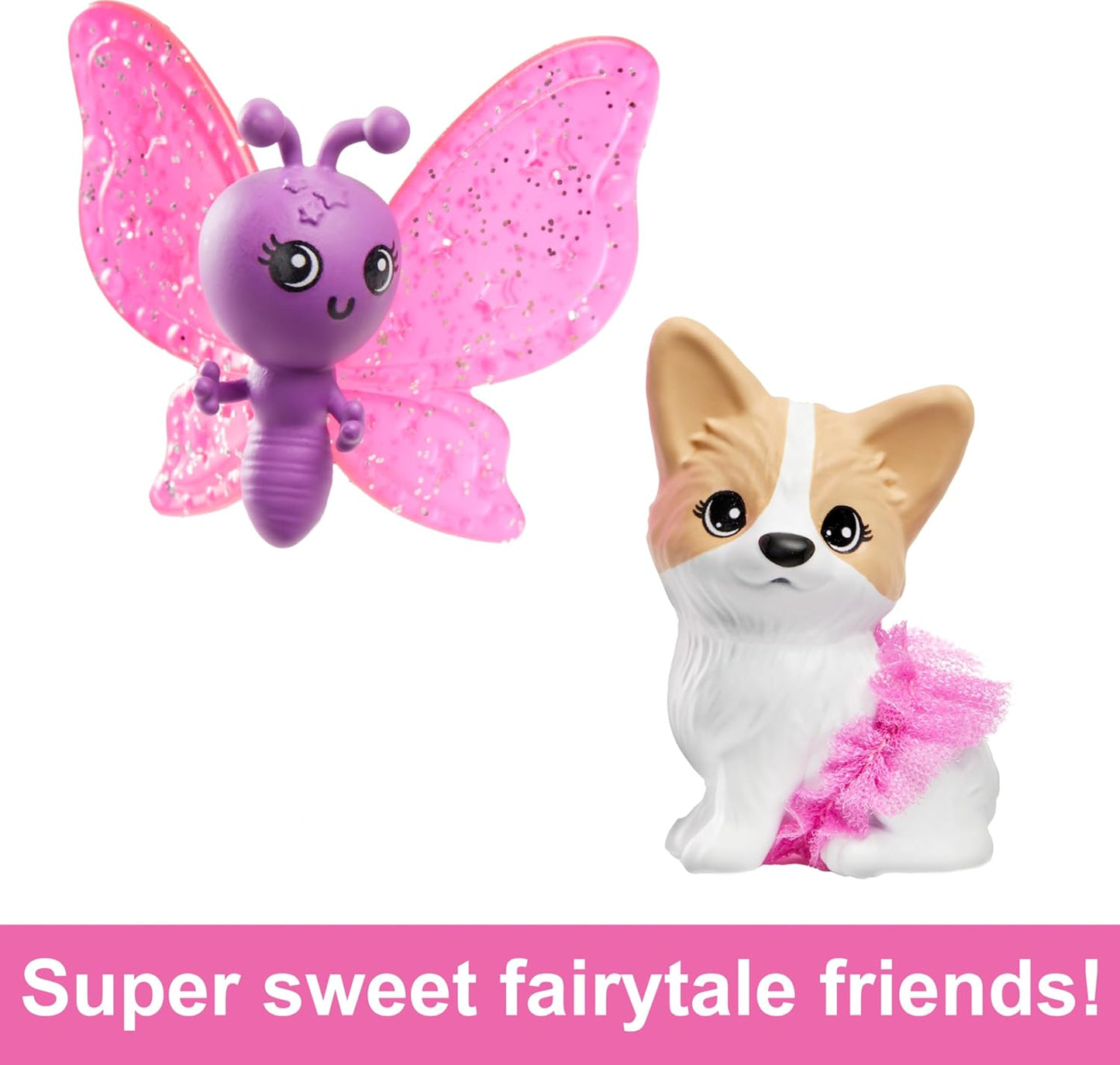 Barbie 7-Inch Long Hair Brooklyn Doll With 2 Fantasy Pets & Dress, From A Touch Of Magic For Kids Ages 3+