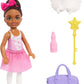 Barbie Toys, Chelsea Doll & Accessories Ballerina Set, Career Brunette Small Doll with 5 Dance-Themed Pieces Including Swan Wings