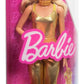 Barbie Fashionistas Doll #222, Petite With Blonde Wavy Hair, Golden Jumpsuit, 65th Anniversary Doll For Kids Ages 3+