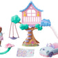 Barbie Treehouse Playset with 2 Chelsea Small Dolls, Toy Car, Swing, Slide, Seesaw, Fairy Wing Accessories & Sticker Sheet for Ages 3+