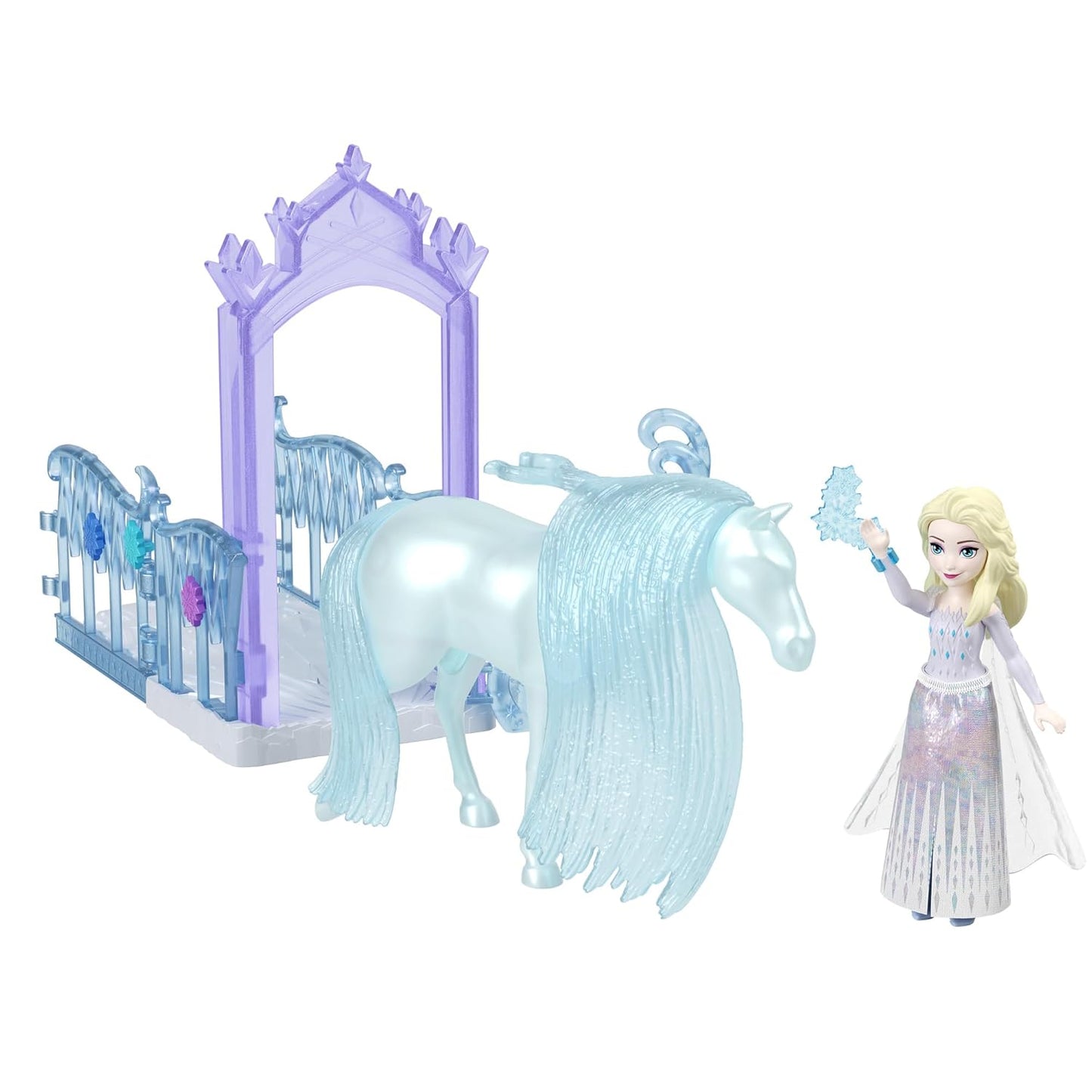 Disney Frozen Elsa Small Doll & The Water Nokk Horse with ICY Haven Playset, Saddle & Accessories, Storytime Stackers, Inspired by Disney Frozen Movie