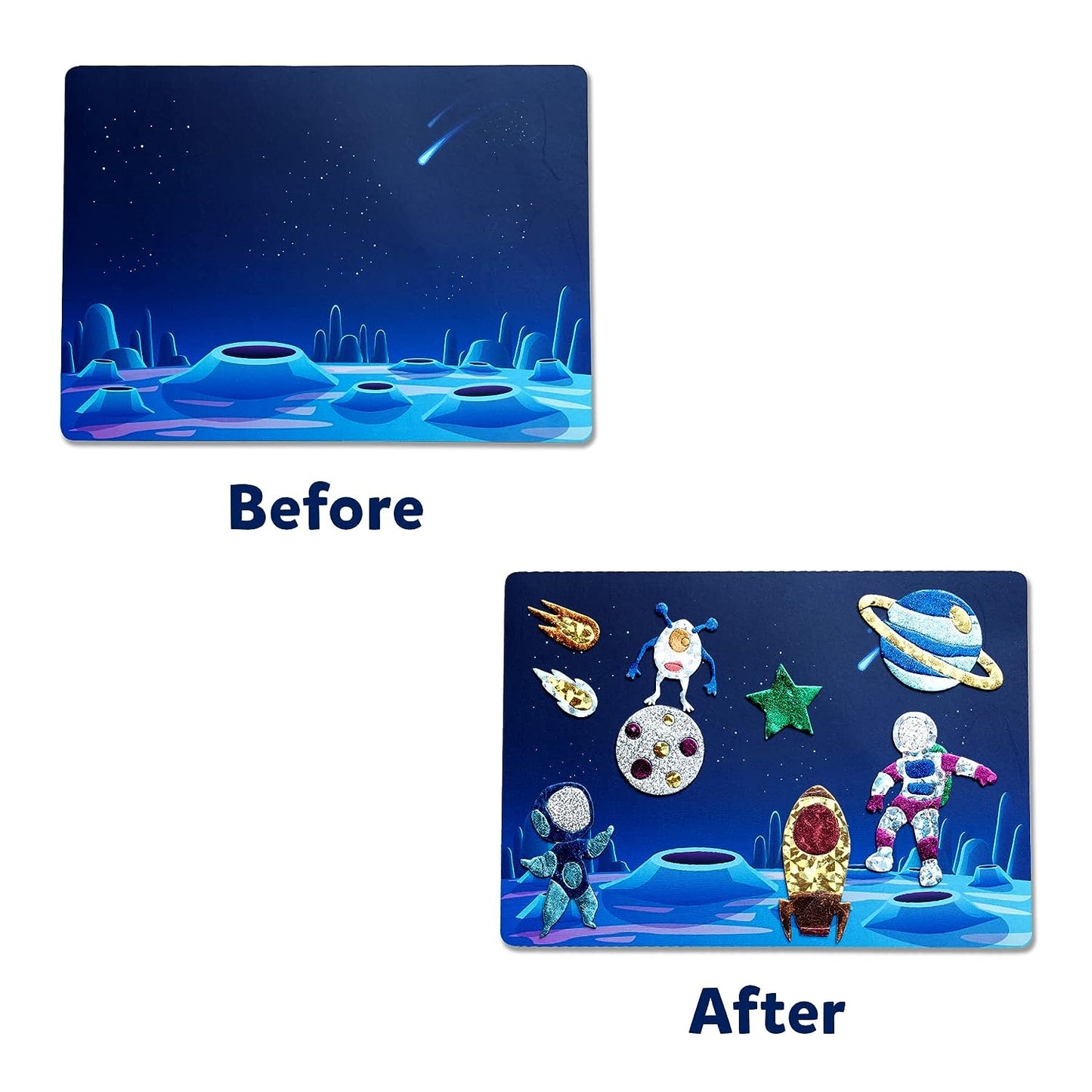 Skillmatics Foil Fun Up In Space - Art & Craft DIY Activity Kits for Ages 4 to 9 Years