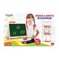 Funskool Giggles Draw N Write Desktop Slate, 4 in 1 Double Sided Board - Chalk Board & Dry Erase/Magnetic Board, Adjustable Angles, Magnetic Letters and Numbers, 3 Years