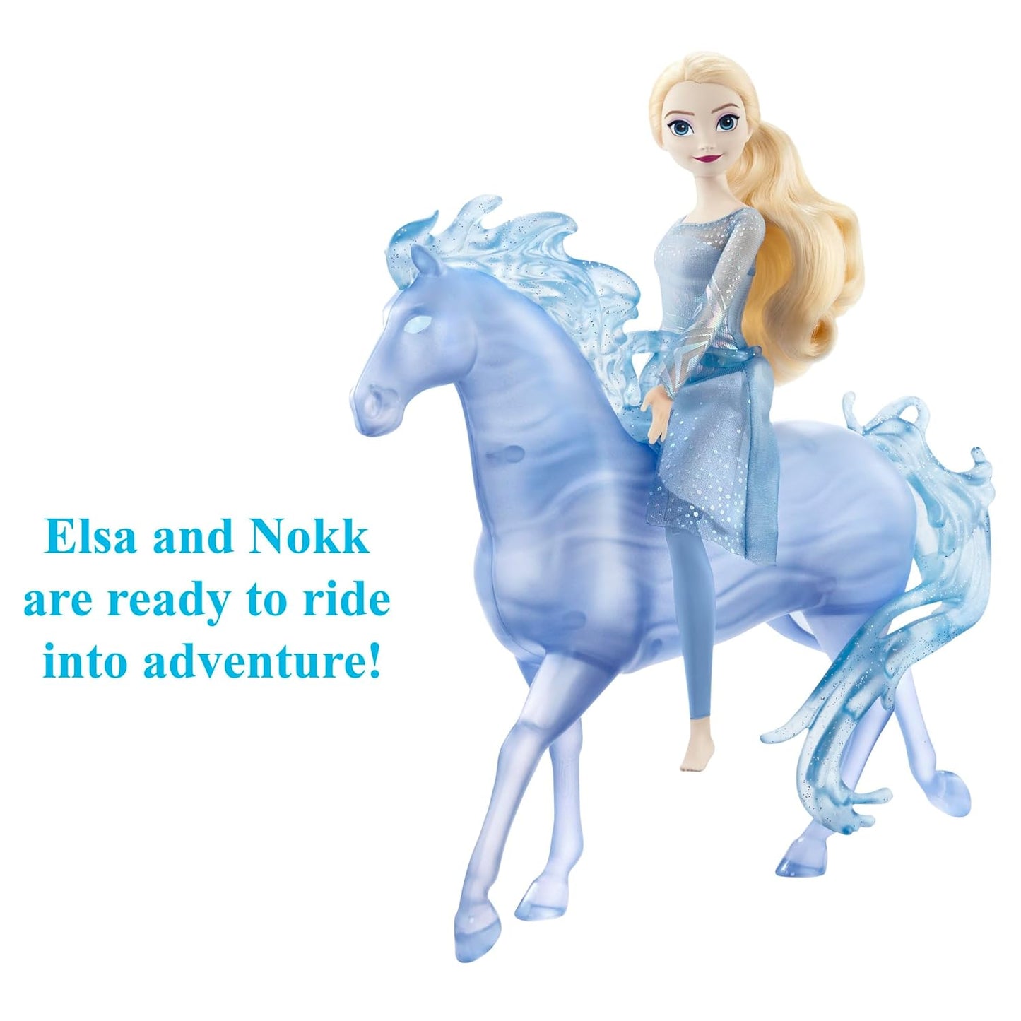 Disney Frozen Elsa Fashion Doll & Horse-Shaped Water Nokk Figure Set Inspired By Disney Frozen 2 Movie
