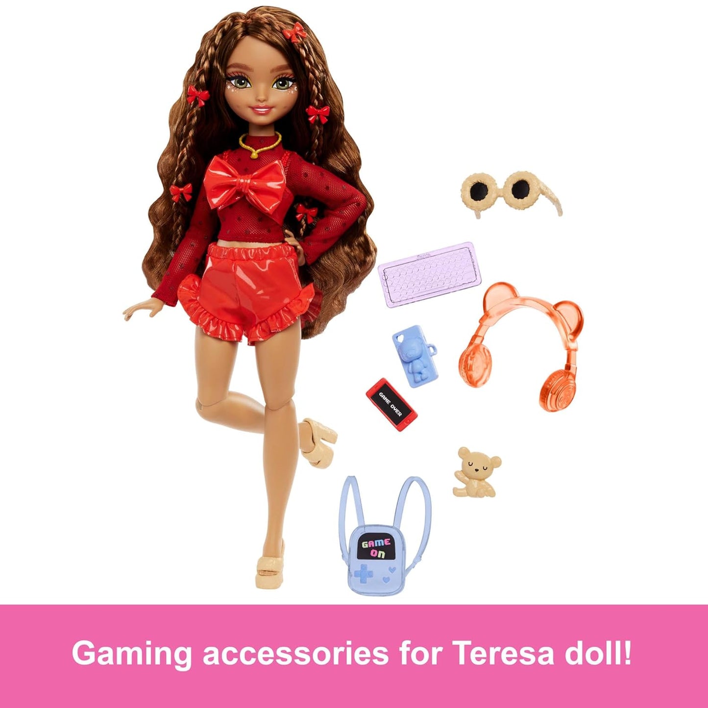 Barbie Dream Besties Teresa Fashion Doll With Video Game Themed Accessories for Kids Ages 3 Years & Up