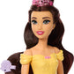Disney Princess Belle Fashion Doll & Dog Figure with Color Change Spots, Bathtub, Brush & Hair Accessories, Inspired by Beauty & The Beast