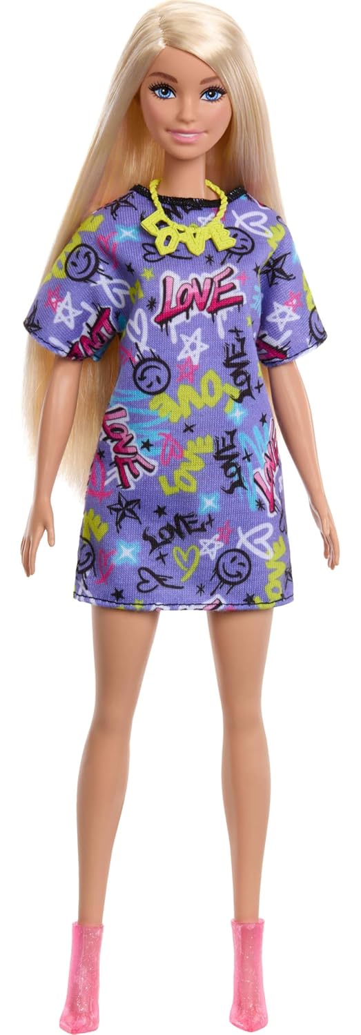 Barbie Blond Hair Doll with 3 Party-Themed Mix-and-Match Outfits Including Dresses, Purses and Heels for Ages 3 Years & Up