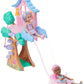 Barbie Treehouse Playset with 2 Chelsea Small Dolls, Toy Car, Swing, Slide, Seesaw, Fairy Wing Accessories & Sticker Sheet for Ages 3+