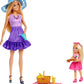 Barbie Family & Friends Picnic Playset with Dolls and Accessories for Kids Ages 3+