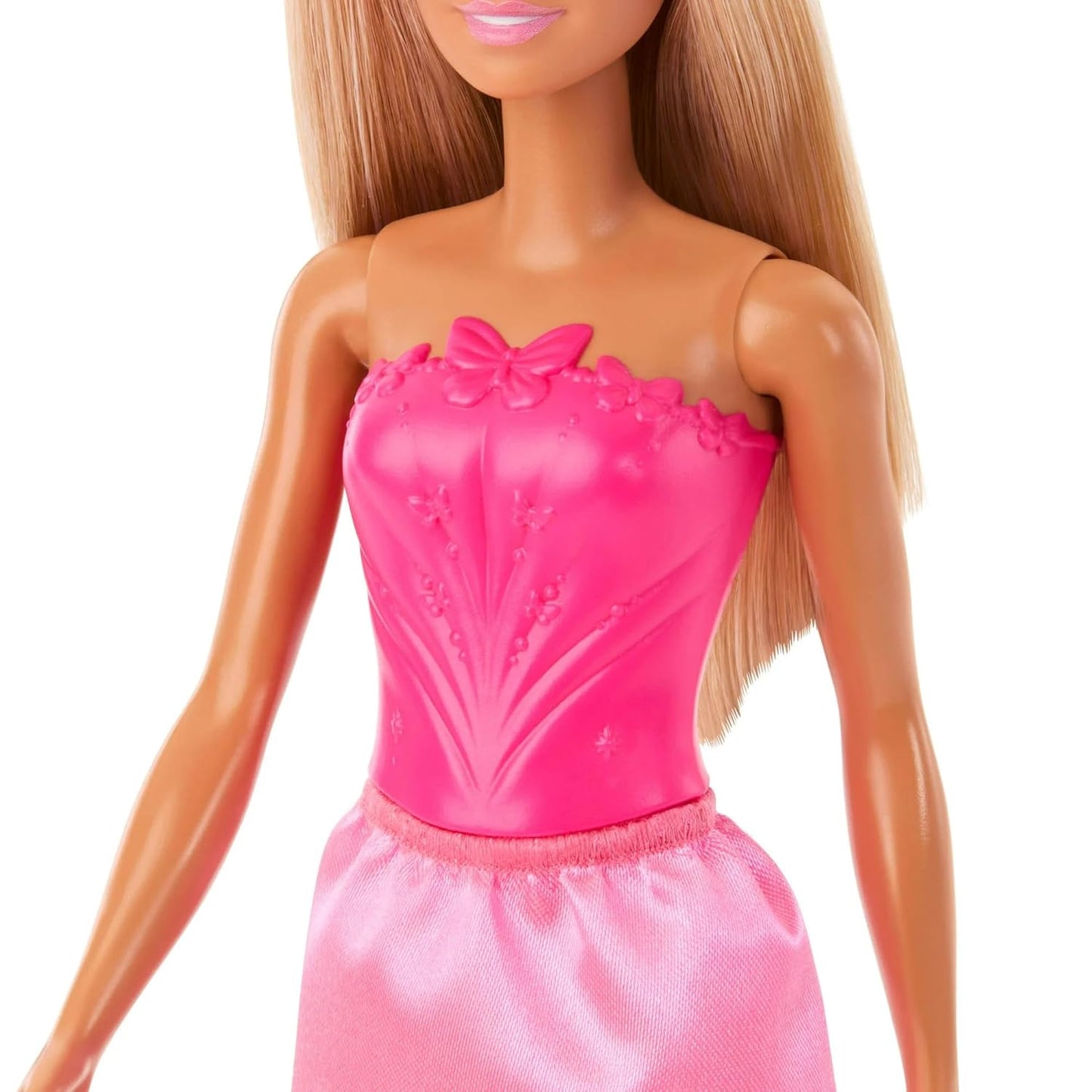 Barbie Royal Fashion Blonde Hair Pink Butterfly-Themed Monochromatic Look Doll with Removable Skirt & Accessories For Kids Ages 3 Years & UP