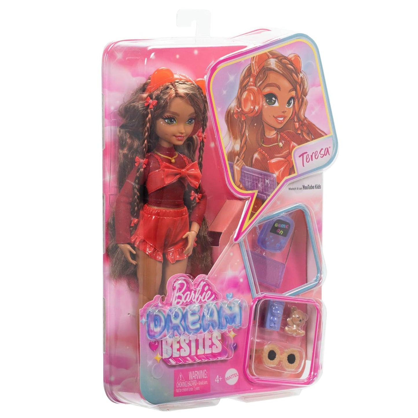 Barbie Dream Besties Teresa Fashion Doll With Video Game Themed Accessories for Kids Ages 3 Years & Up
