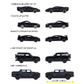 Majorette Black Edition 2.0 5 Pack Set - Metal Toy Car with Freewheel, Suspension & Opening Parts for Kids & Collectors