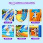 Inflatable Water Slide Bounce House,Giant Water Park, Double Slide Bouncer Castle w/Splash Pool, Jump Area, Climbing Wall, 550W Air Blower