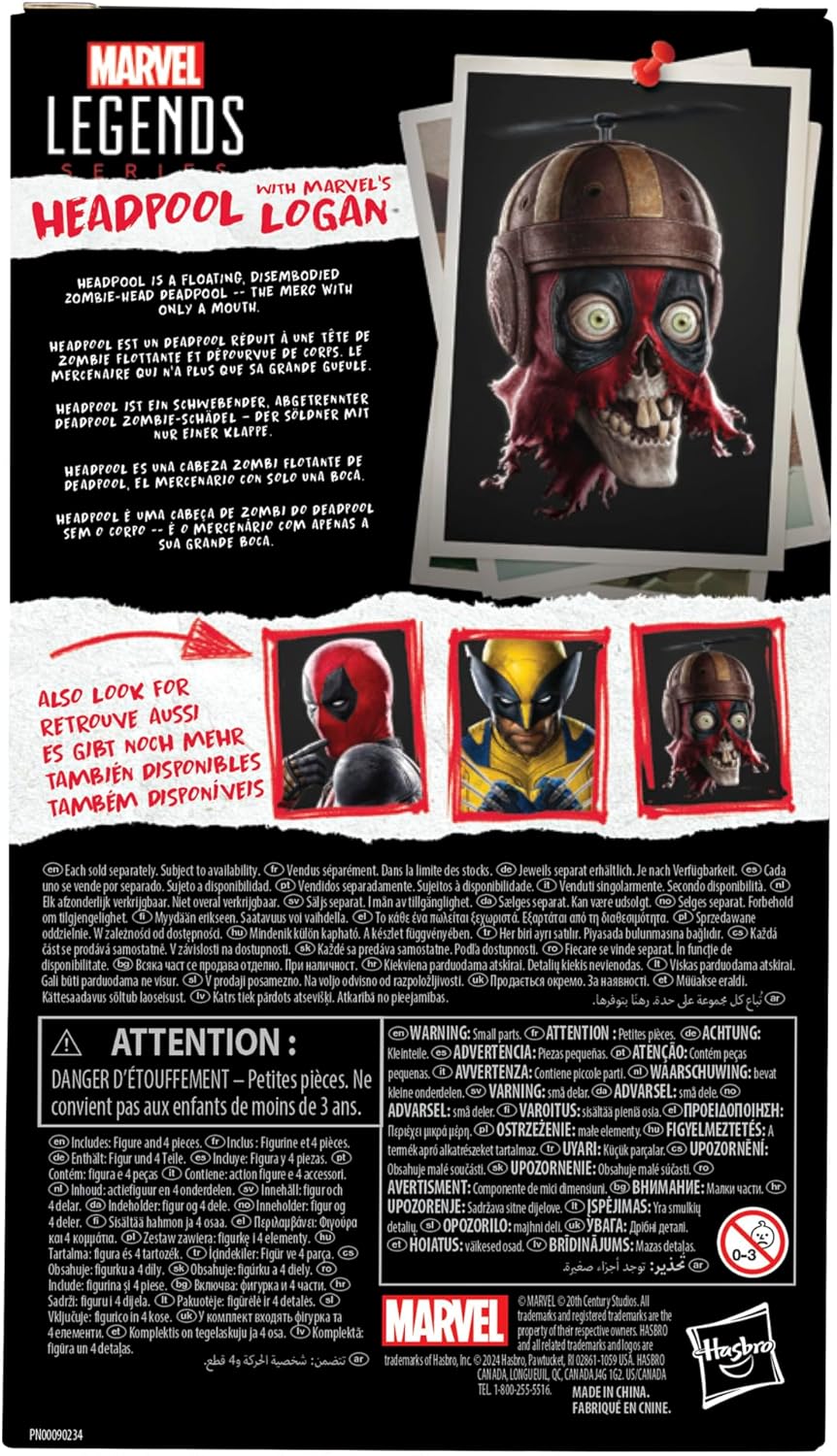 Marvel Legends Series Headpool Logan 6 Inch Wolverine Action Figure for Kids and Collectors
