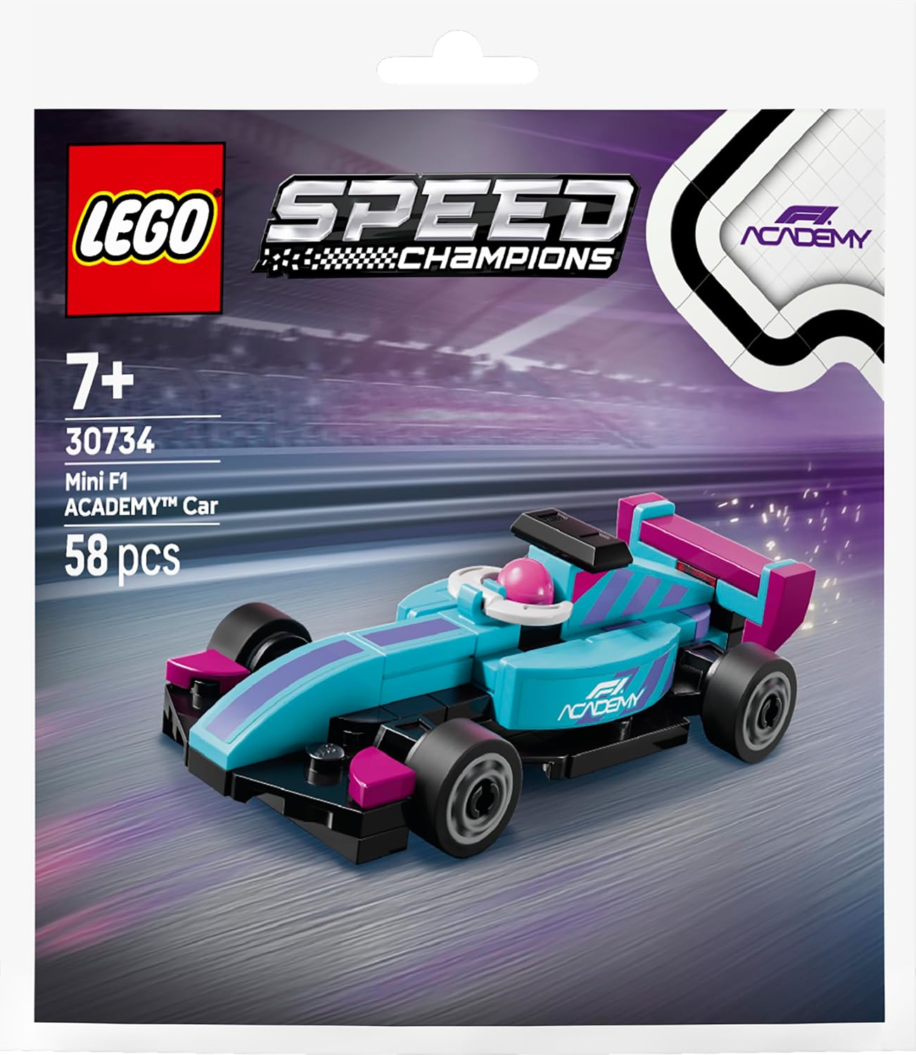LEGO Speed Champions Mini F1 ACADEMY Car Building Kit For Ages 7 Years & Up